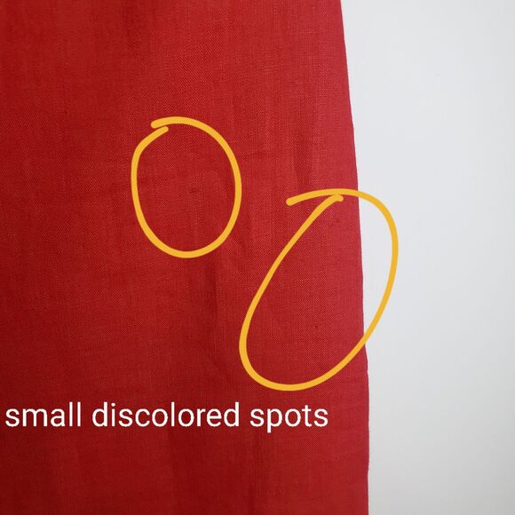 Vintage Talbots Red Irish Linen Maxi Dress Size 8 - Picture 5 of 8